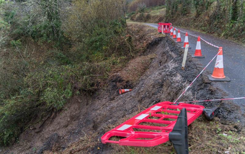 Pictures: Drumshanbo Road closed for indefinite period due to landslide
