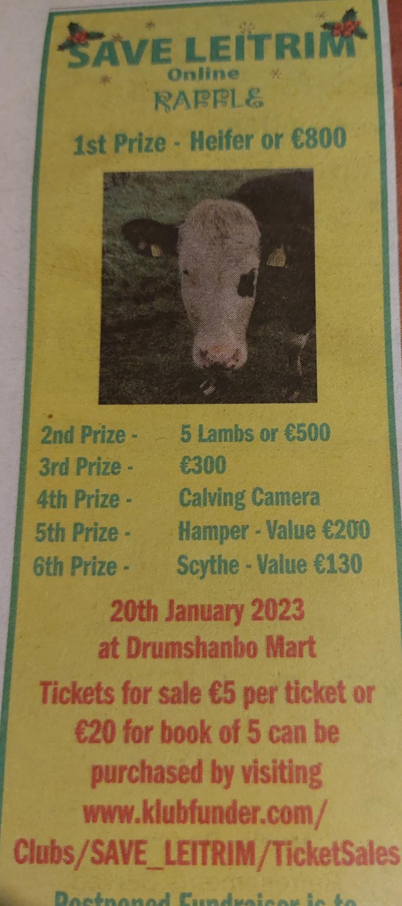 Save Leitrim raffle  getting national attention