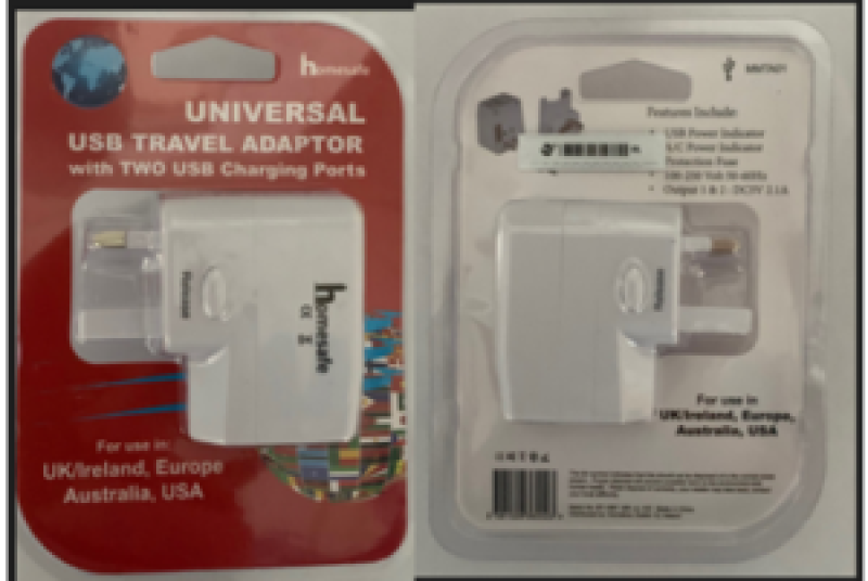 ALERT: recall of thousands of travel adaptors sold in Ireland over electric shock risk