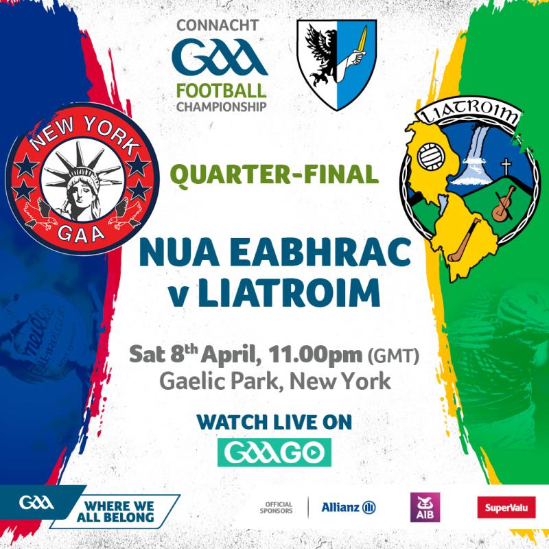 Leitrim and New York name teams for Saturday's Connacht SFC clash in Gaelic Park