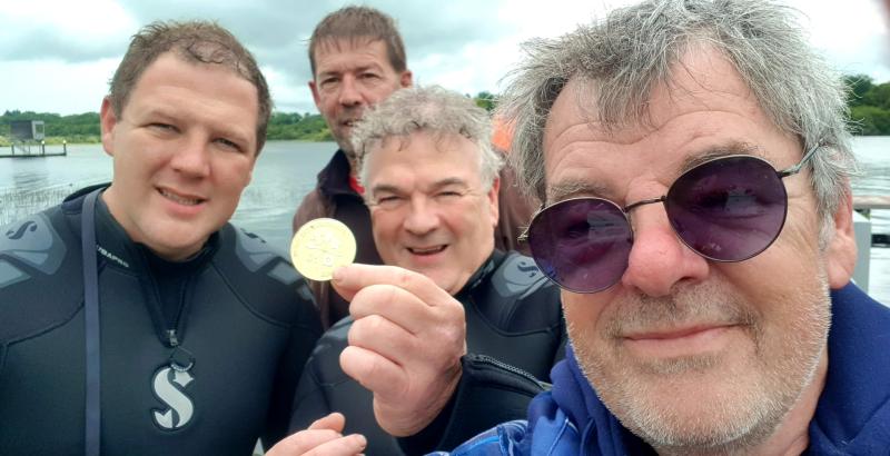 Locals gathered in search of the lost treasure in Lough Rinn last Saturday, August 12 