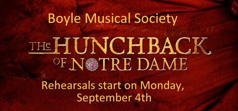 Boyle Musical Society – rehearsals starting on Monday, September 4