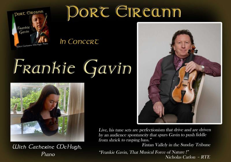 Legendary Galway-born fiddler Frankie Gavin to appear in live concert in Leitrim 
