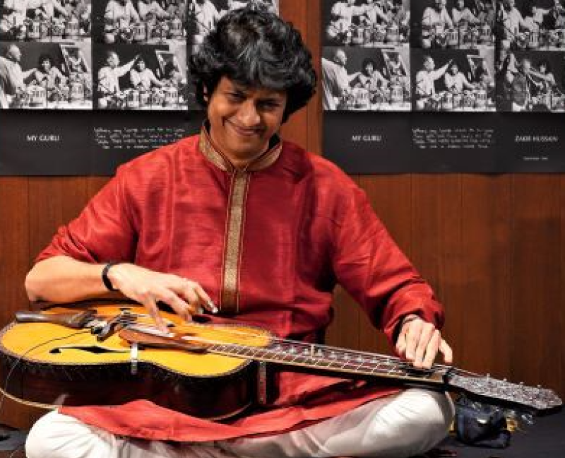 Master of the Indian slide guitar plays in Leitrim