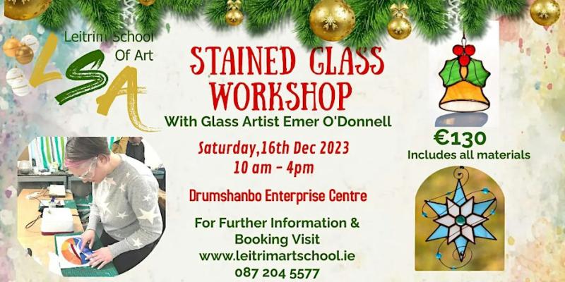 Stained Glass workshop takes place in Drumshanbo this weekend 