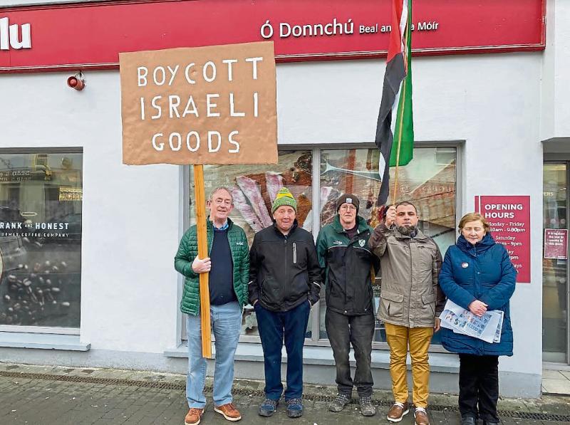 Ballinamore protest calls for boycott of Israeli goods