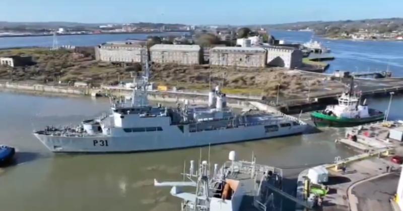 WATCH: 'Sad day' as naval service  bids farewell to LE Eithne