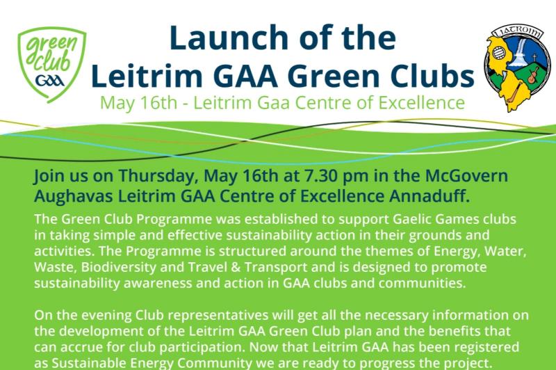 Leitrim GAA launch Green Club Plan