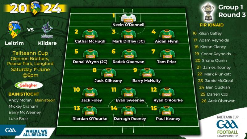 Dolan not in match day squad as Moran names Leitrim team to face Kildare
