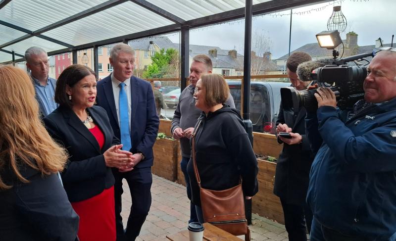 Mary Lou announces new policy in Manorhamilton on campaign trail