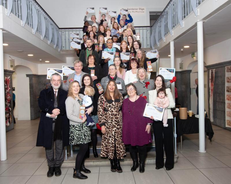 Volunteer award for teaching English to Ukrainians in Leitrim