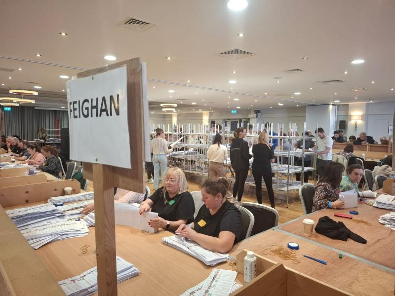 How the candidates are positioned after all first preferences tallied