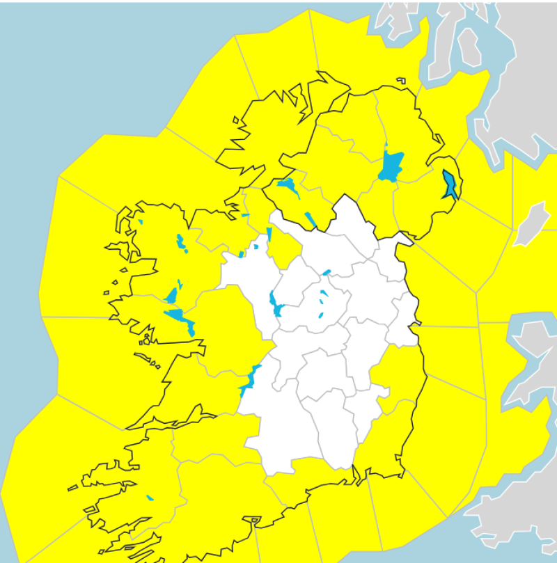 Status Yellow Weather Warning Issued for Leitrim and West