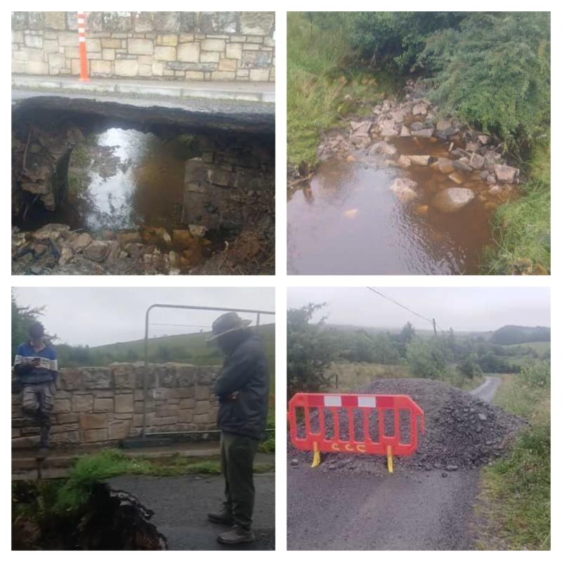 GALLERY: Flooding collapses bridge near Leitrim border