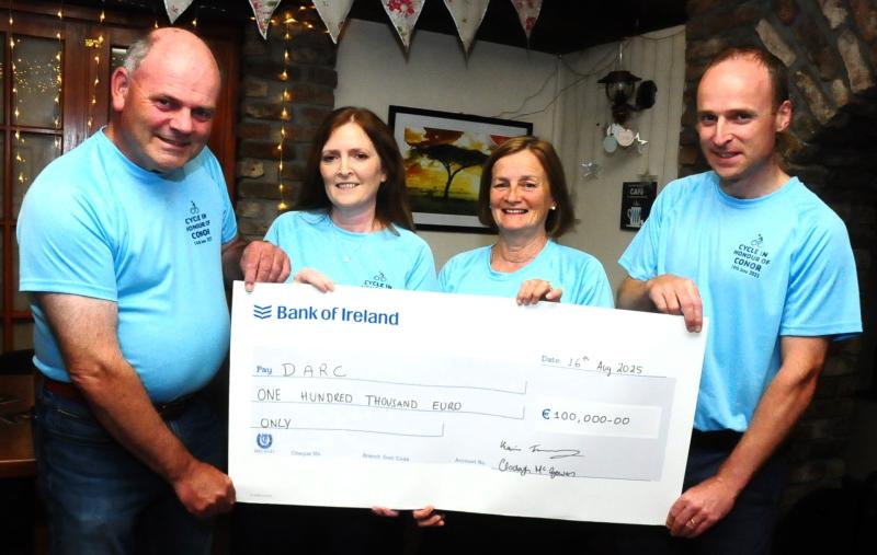 Cycle for Conor raises extraordinary €100,000 for Dromahair ARC