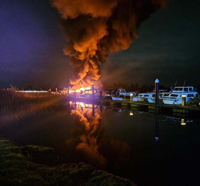 No injuries after two boats go up in flames at Carrick-on-Shannon Marina