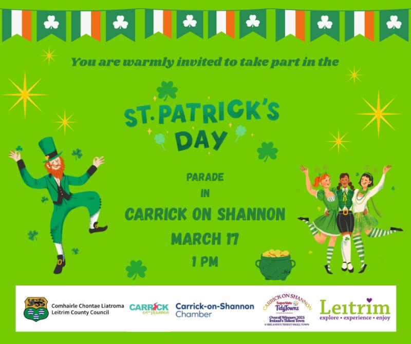  RT&Eacute; to broadcast Carrick-on-Shannon's St Patrick's Day parade