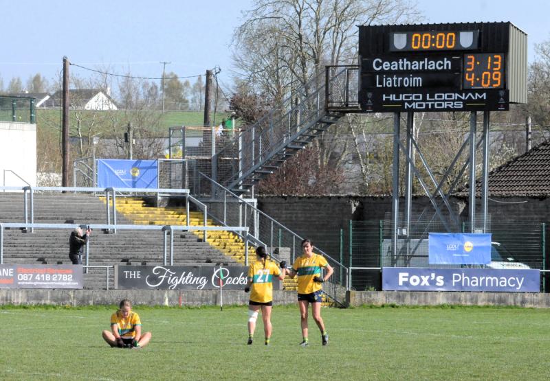 Carlow edge out defiant and battling Leitrim after another titanic extra time struggle in Lidl LGFA NFL Division 4 Final