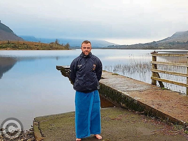 Adrian O'Flynn endures freezing waters for unique Manor pitch fundraiser