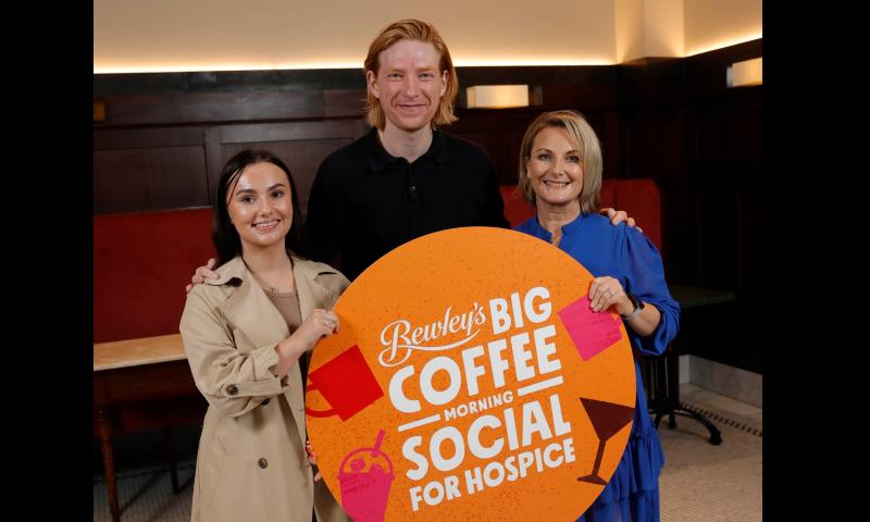 Domhnall Gleeson launches Bewley’s Coffee Morning Social for Hospice