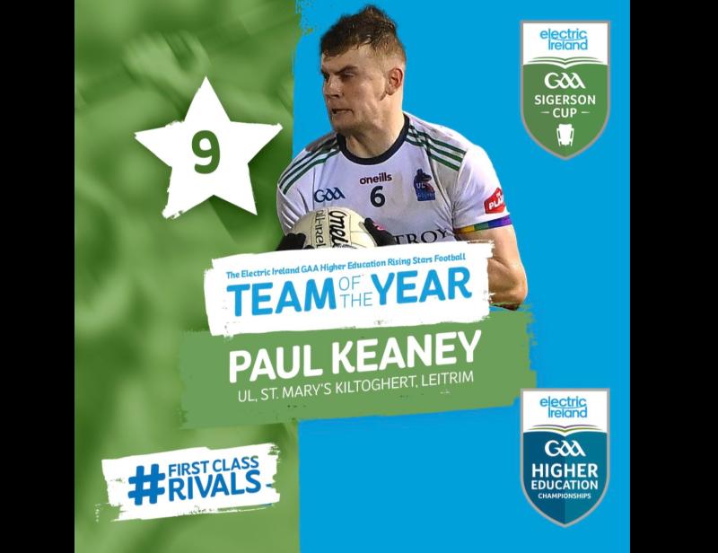 Leitrim's Paul Keaney named on Electric Ireland GAA Higher Education Rising Stars Team of the Year