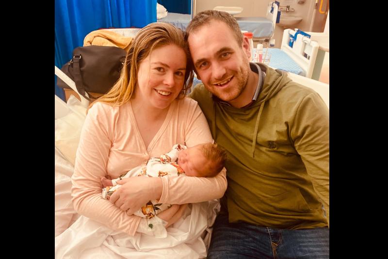 Leitrim parents celebrate first baby of the new year in Sligo University Hospital