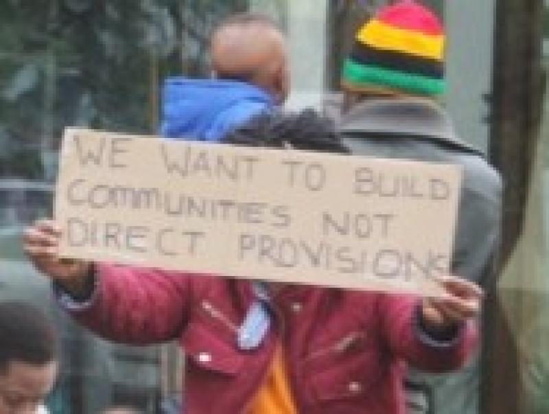 Protest at the Montague Hotel.