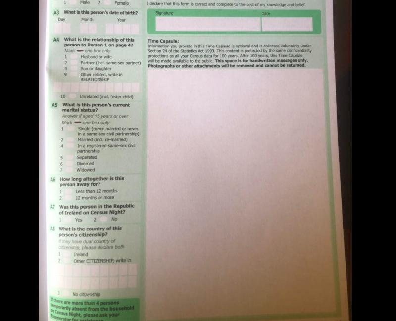What to write in the time capsule part of Census 2022?