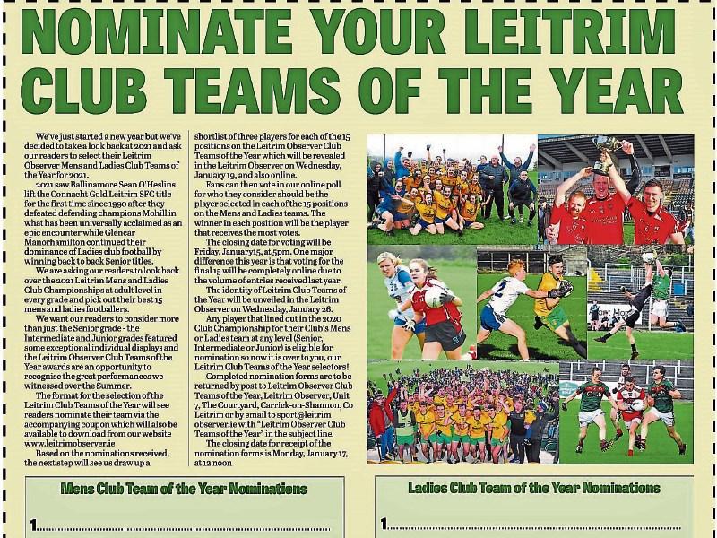 Supporting your own in Club Teams of the Year!