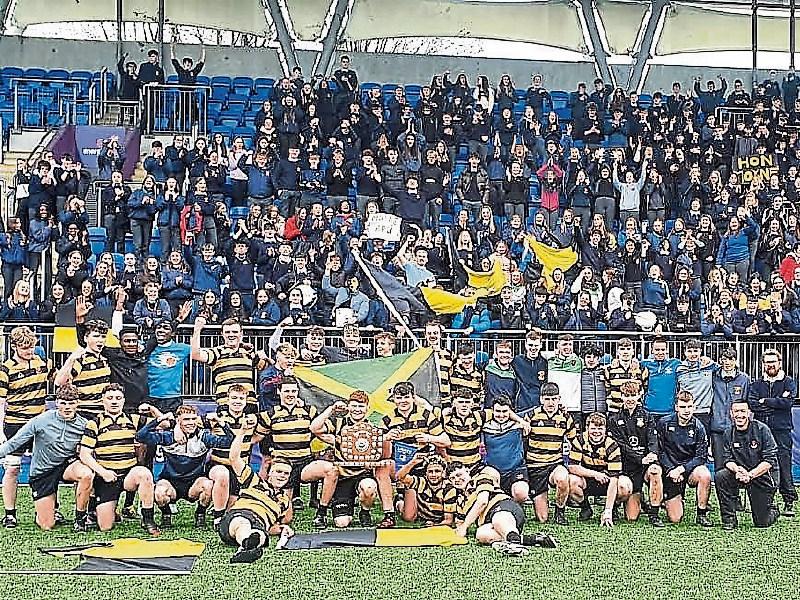 Moyne CS celebrate Leinster schools rugby success