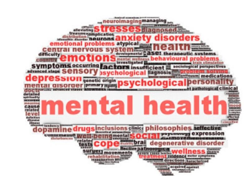 Mental health symbol conceptual design isolated on white background. Psychological trauma symbol design