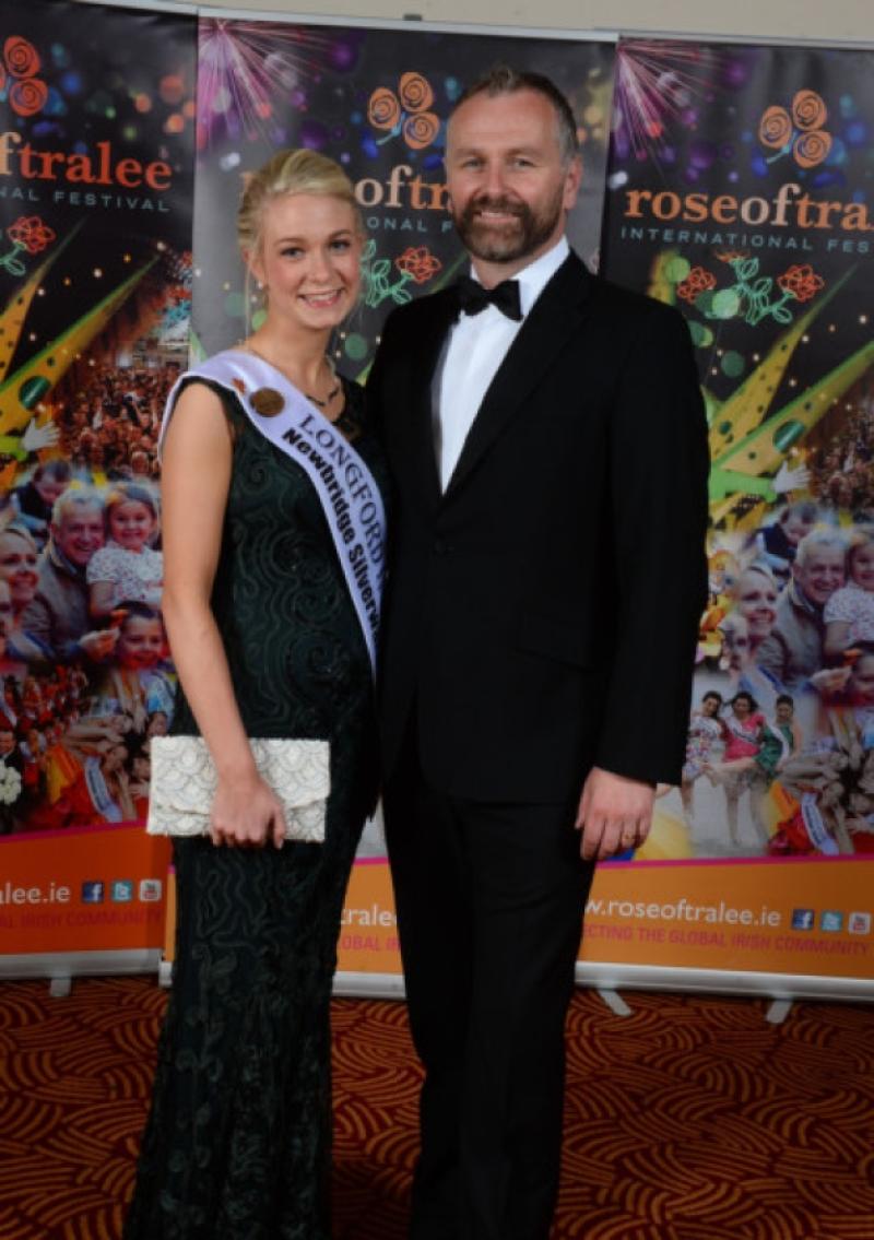 Longford Rose pictured at the Regional Finals of the Rose of Tralee held in Portlaoise with TV Host Daithi O Se . Photo By : Domnick Walsh / Eye Focus LTD �