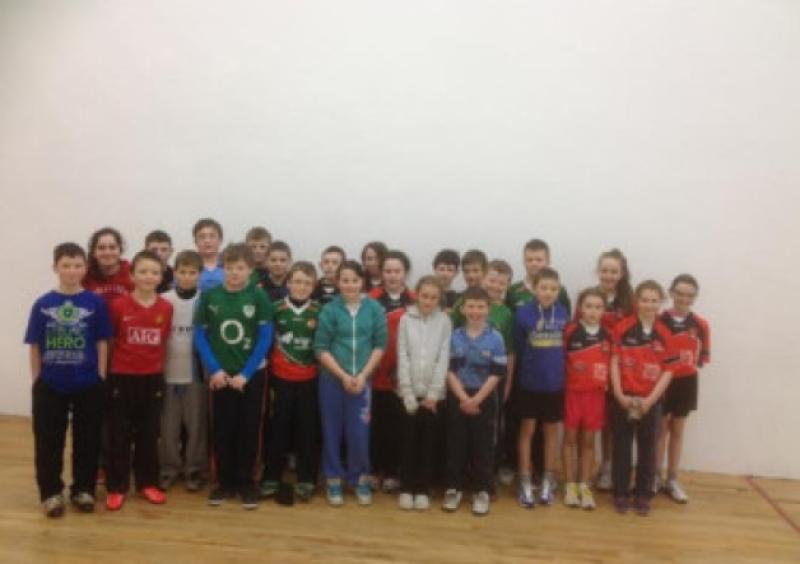 Competitors who took part in the Leitrim Cumann na mBunscol Handball Finals last week.