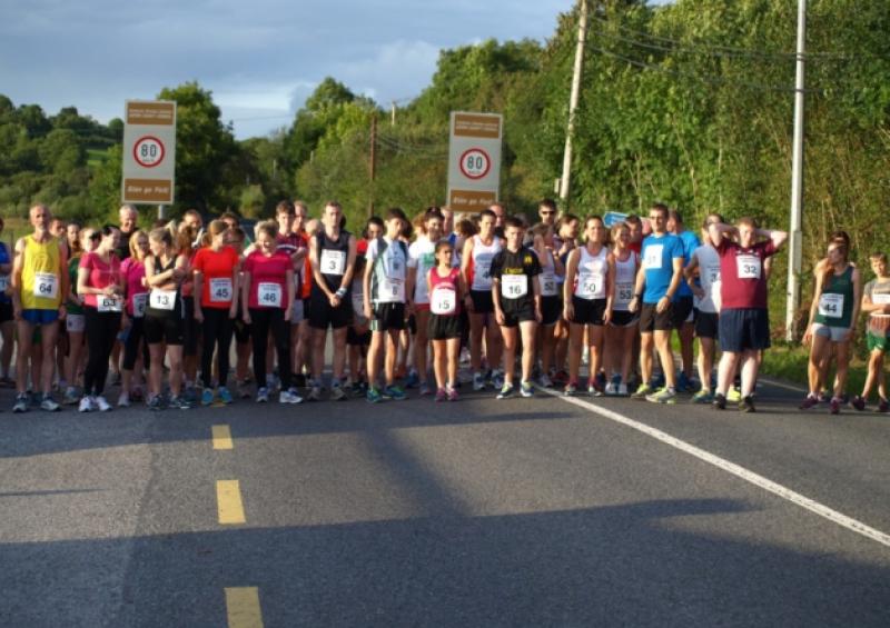 Runners lined up for the start of the Ballinamore Athletic Club Festival Road Races.