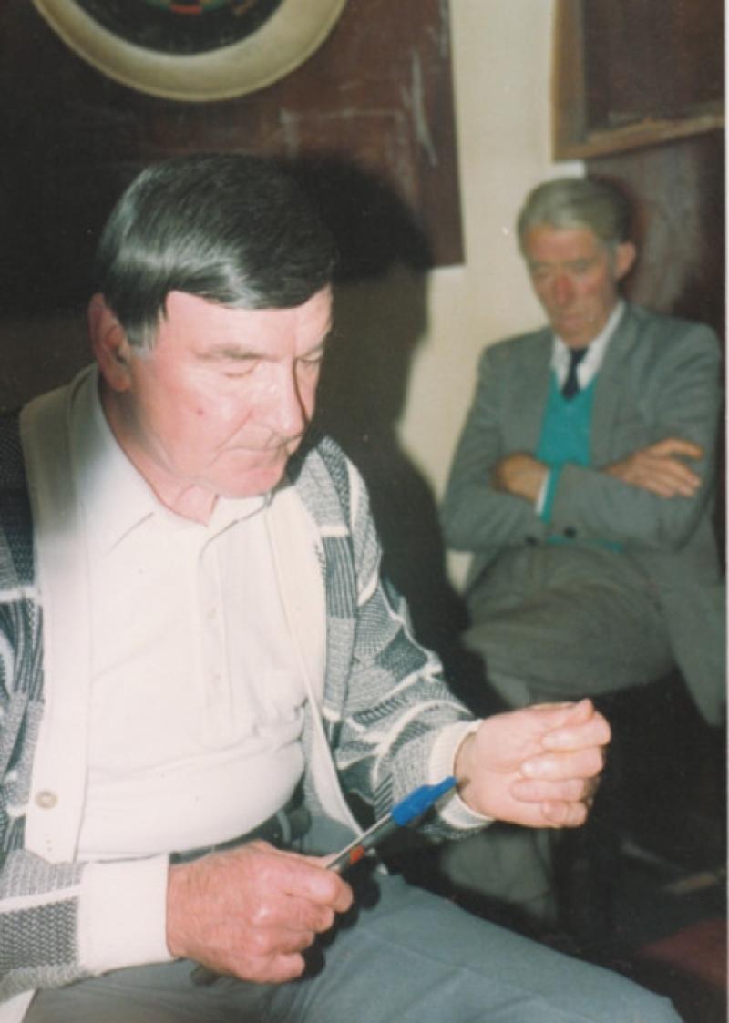 From times past: Flute players Mick Woods and Packie Duignan.