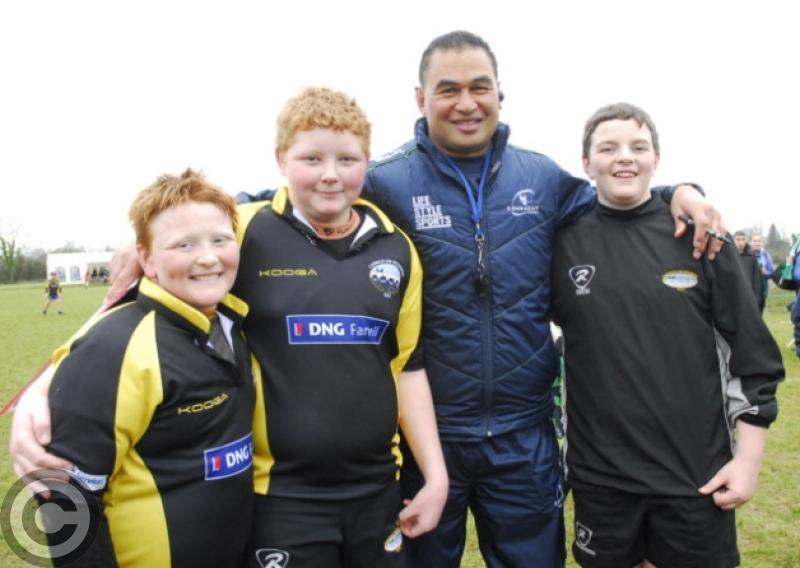 Coach Pat Lam pictured with Connacht rugby fans.
