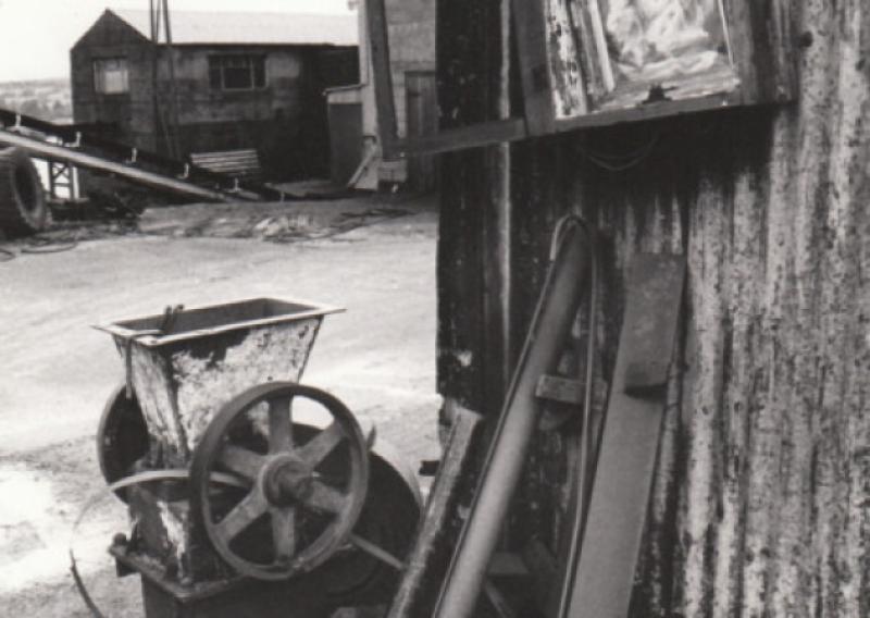Outside one of the workshops at Arigna Mine.