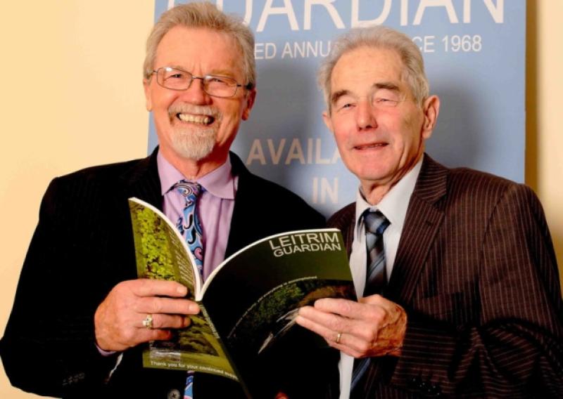Last year's Leitrim Guardian Person of the Year Frank Brady (right of picture) is pictured with Sean Sweeney.