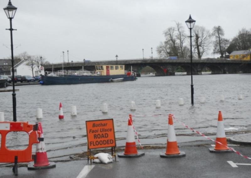 Flooding on the River Shannon, Carrick-on-Shannon last year. 