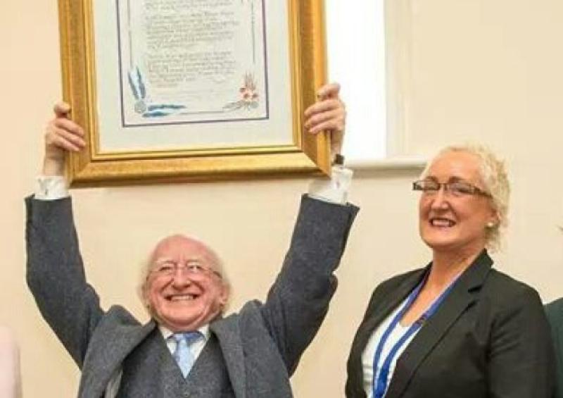 Carrick artist gets seal of approval from President Leitrim Live