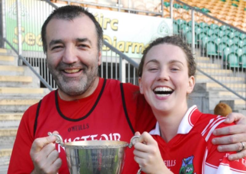 Gerry Ballantine pictured with captain Roisin Curneen