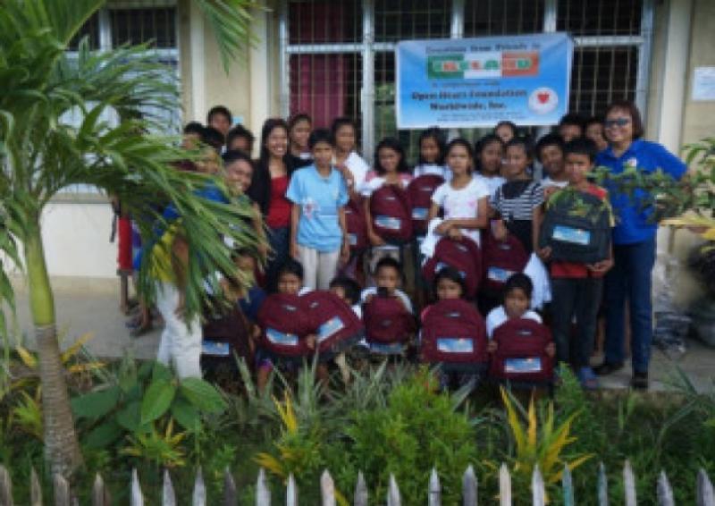 The Open Heart Foundation have now supplied relief goods bought by the funds from the Bayanihan Art Auction to San Agustin National High School.