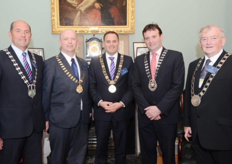 Cllr. Enda Stenson, Cllr. Michael 'Spike' Nolan, Naoise O Muiri, Cllr. Cyril Burke and Cllr. Michael Abbey at the blin Declaration on Age Friendly Cities and Communities in Europe 2013.