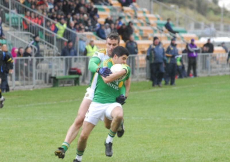 Emlyn Mulligan in action for Leitrim against Offaly last Sunday in Pairc Sean Mac Diarmada. Photo by Willie Donnellan