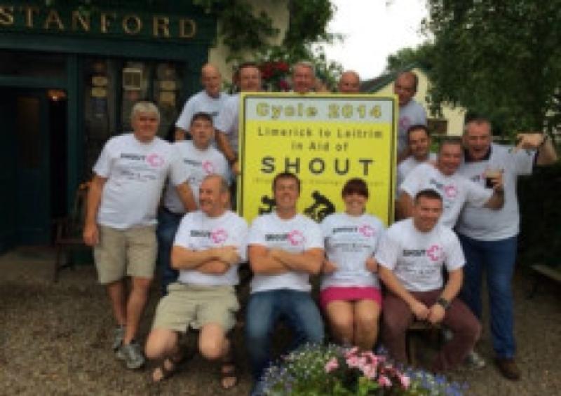 Some of the cyclists and support crew who completed the Limerick to Leitrim cycle last weekend in aid of the Sligo Hospital Oncology Unit Trust.