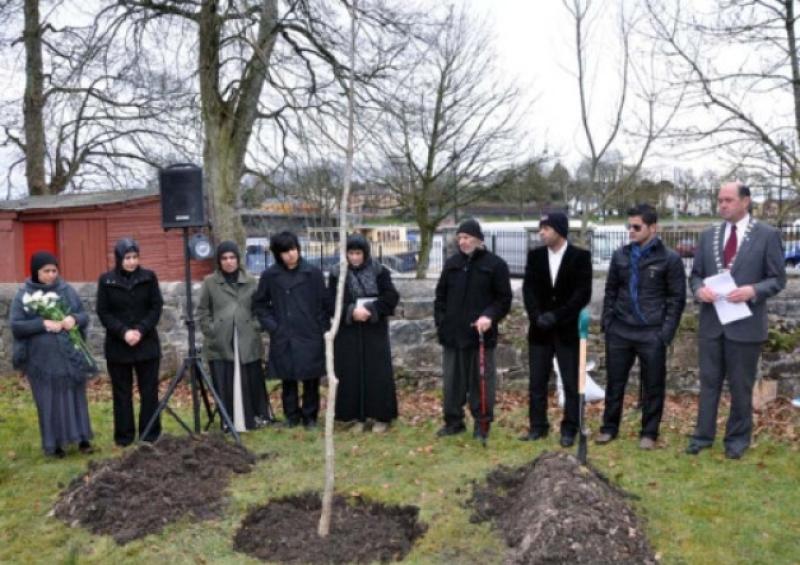 Members of Jalal's family were joined by local dignitaries for the special tree planting ceremony in Carrick-on-Shannon.