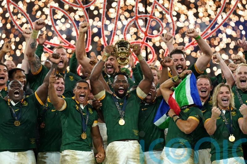 South Africa celebrate record win after narrowly beating New Zealand in Rugby World Cup
