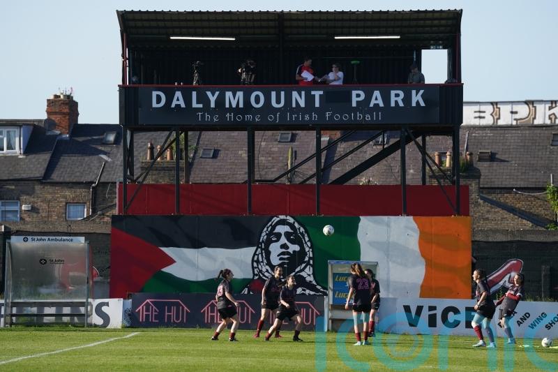 Higgins and McDonald attend Palestinian women’s team match in Dublin