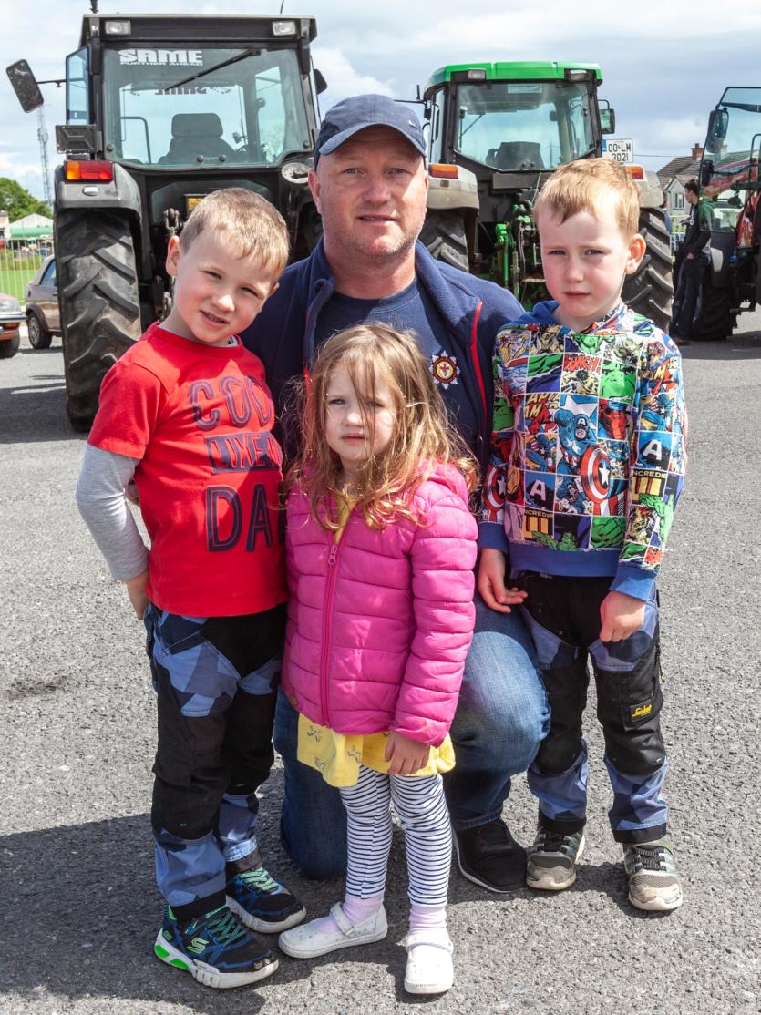 Eamon Fergus with Jamie Fergus, Aoibhean McGurrin and Matthew McGurrin 