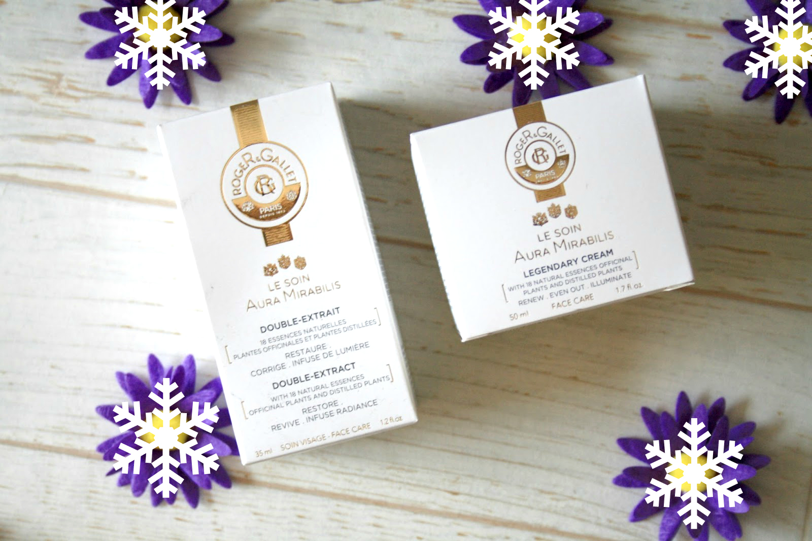 Roger & Gallet Le Soin Aura Mirabilis Double Extract (€55) and Legendary Cream (€45)